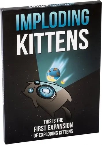 Exploding Kittens - Imploding Kittens (ENG) EKGIMP1 - Gesellschaftsspiel und Erweiterung, mit 20 neuen Karten und einem menschlichen Cone of Shame zur Spieleranzeige - für noch mehr strategischen Spaß!