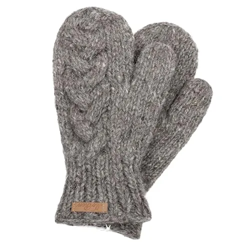 McRon Damen Gefütterte Fäustlinge Clara Naturbraun