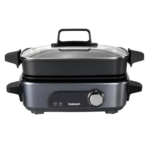 Cuisinart Cook In 5 in 1 Multikocher - Grillen, Anbraten, Dämpfen, Simmern und Langsamkochen, energiesparend und mit präziser Temperaturregelung für gesundes Kochen