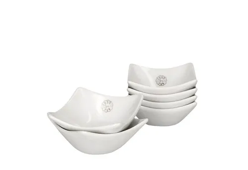 MamboCat Servierschale 6tlg. Tapas Schälchen Weiß 7x7cm - 24303375, Porzellan