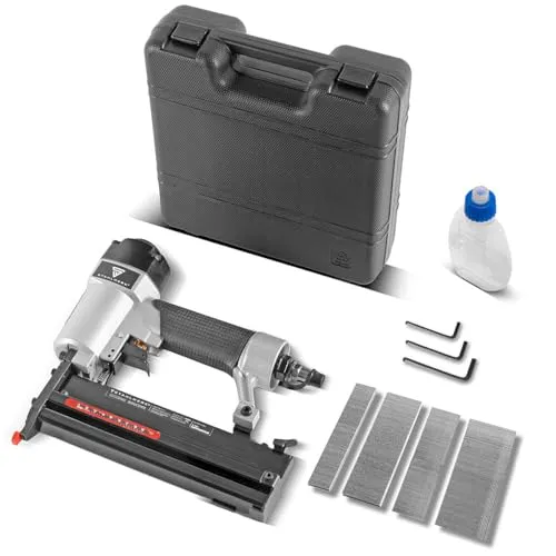 STAHLWERK Druckluft Nagler DN-50 ST - 2 in 1 Nagelpistole Tacker mit 5-7 Bar Arbeitsdruck, Metallgehäuse und 7 Jahre Garantie für professionelle Anwendungen