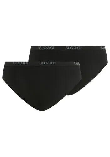Sloggi Herren Mens Basic Mini 2p Slip, Schwarz, XXL EU - Retroshorts für Herren im 2er Pack, aus langlebiger Baumwolle mit LYCRA für besten Komfort und Passform.