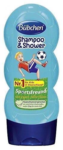Bübchen Shampoo und Shower Sportsfreund 230ml - Baby-Pflege für aktive Kleinkinder, sanfte Reinigung und Pflege in einem, ideal für nach dem Sport.
