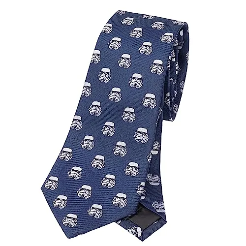 Original Stormtrooper Krawatte aus 100% Seide Motiv Helmet in blau von iTEMLAB