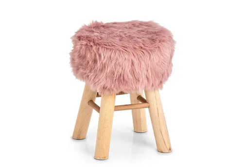 Fellhocker für Kinder ZOTTEL, rosa