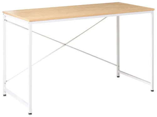 BELIANI Moderner Schreibtisch Hellbraun/Weiß 120x60 cm