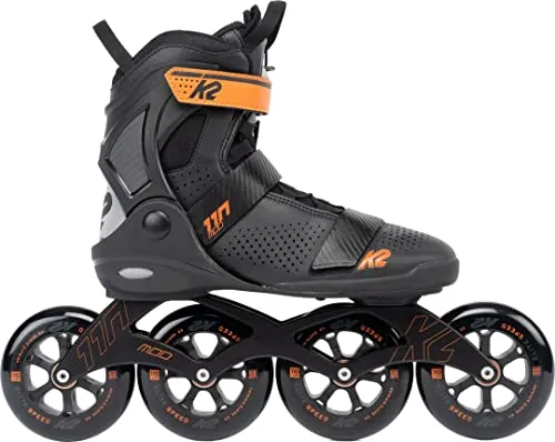 K2 MOD 110 Inline Skate 2026 Schwarz/Orange - 44,5 - Erleben Sie Höchstleistung mit dem K2 MOD 110 Inline Skate 2026. Ausgestattet mit 110 mm Rollen und atmungsaktivem Obermaterial bietet dieser Skate Komfort und Geschwindigkeit für lange Fahrten.