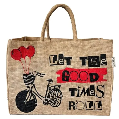 Domelo Einkaufstasche groß Jute Tasche XXL für Damen - Vielseitige XXL Jutetasche für Alltag und Freizeit: Ideal als Strand- oder Einkaufstasche, mit einem Volumen von 25 L und robusten, langen Trägern. Wasserabweisend und mit praktischem Reißverschlussfach für Ordnung.