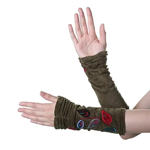 Kunst und Magie Samt Armstulpen Stulpen Handwärmer Handschuhe