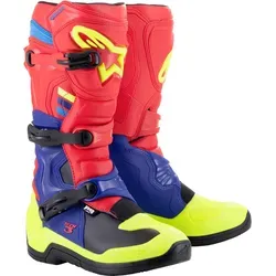 Alpinestars Tech 3 Motocross Stiefel, rot-blau, Größe 49-50 für Männer - Leichte Mikrofaser-Stiefel für Motocross mit optimaler Flexibilität und Strapazierfähigkeit. Ideal für Komfort und Schutz während der Fahrt.
