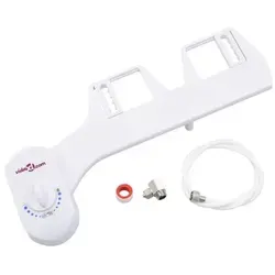 vidaXL Bidet-Aufsatz für Toilettensitz mit Einzeldüse - Einfache Montage, selbstreinigende Einzeldüse und regulierbarer Wasserdruck – der ideale Bidet-Aufsatz für mehr Hygiene und weniger Toilettenpapierverbrauch, ganz ohne Strom.