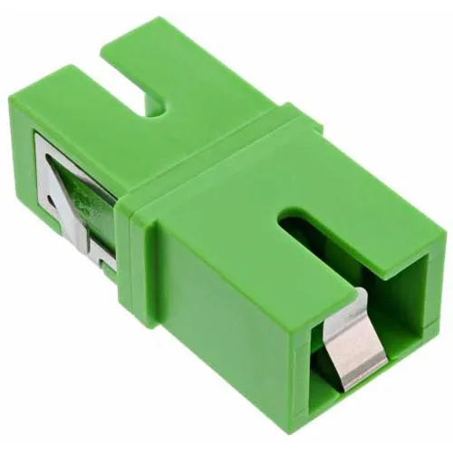 InLine LWL-Kupplung, Simplex SC/SC, SM, Keramik-Hülse, mit Shutter intern, grün
