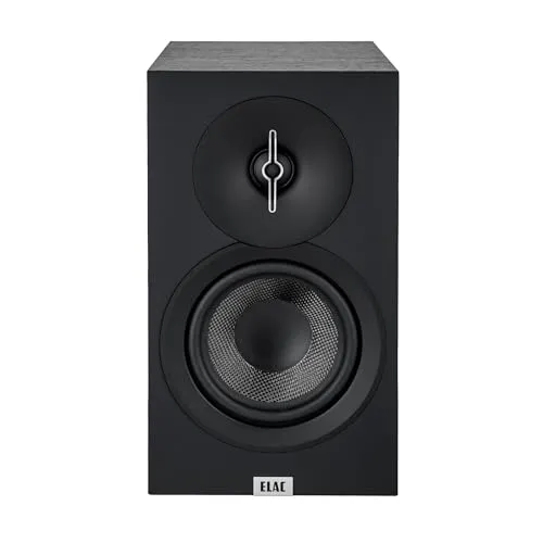 ELAC Debut 3.0 DB53-BK Regallautsprecher - Lautsprecher mit präzisem Klang und modernem Design. Der Aramidfaser-Tieftöner sorgt für kraftvolle Bässe, während der Aluminium-Hochtöner höchste Klarheit liefert. Ideal für Musik, Filme und Gaming.