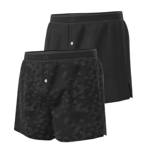 adidas 2er-Set Boxershorts Schwarz für Herren - Hochwertige Boxershorts im praktischen 2er-Set, elastischer Bund für optimalen Komfort, aus 100% Baumwolle - ideal für den täglichen Gebrauch.