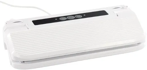 Rosenstein & Söhne Vakuummierer BV-170.ct mit Profi-Cutter - Vakuumierer für Lebensmittel, der in einem Arbeitsgang vakuumiert und versiegelt. Schützt vor Gefrierbrand und ermöglicht einfache Handhabung mit elektronischer Temperatur-Überwachung.