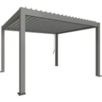 Biohort Pergola 4 x 3,5 - Witterungsbeständiger Sonnenschutz für Ihre Terrasse - Pavillons mit verstellbaren Lamellen bis 130°, idealer Sonnenschutz und modernes Design für entspannte Stunden im Freien.