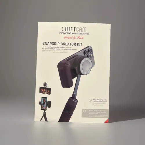 ShiftCam SnapGrip Creator Kit, schwarz - Schwebestative für kreative Aufnahmen, inklusive innovativem SnapGrip für mühelose Selfies und Videos.