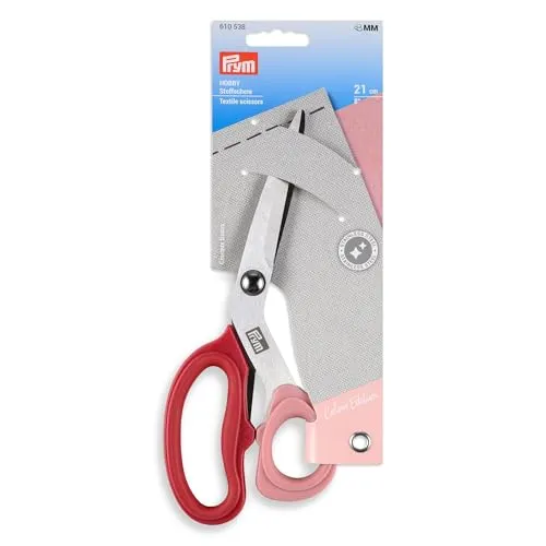 Prym 610538 Stoffschere 21 cm mit Micro Serration - Präzise Stoffschere mit Micro Serration für exakte Schnitte – ideal für Näh- und Patchworkprojekte. Ergonomischer Griff sorgt für komfortables Arbeiten. Hochwertige Klingen für saubere Schnittkanten. Ein unverzichtbares Nähzubehör!