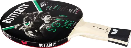 Butterfly Freizeit-Tischtennisschläger Timo Boll SG11 mit Addoy Belag und 1,5mm Schwamm - 1 Schläger