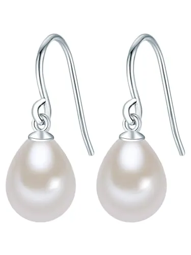Valero Pearls Damen Ohrringe aus 925/- Sterling Silber - Elegante Ohrringe aus 925er Sterling Silber mit schimmernden Süßwasser-Zuchtperlen, ideal für besondere Anlässe. Rhodinierung schützt vor Anlaufen und sorgt für langfristigen Glanz.