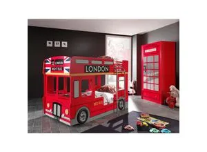 Vipack Etagenbett London Bus in rot von Vipack