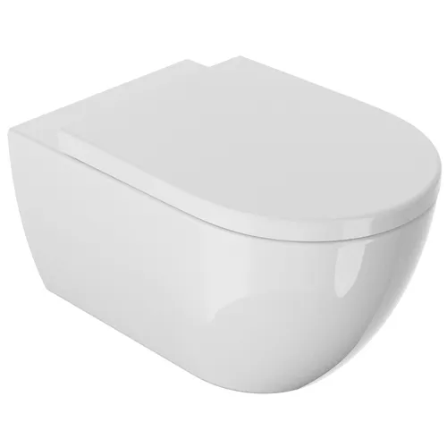 Sanycces Hänge Wand WC spülrandlos mit SoftClose TakeOff WC-Sitz
