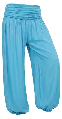 Haremshose Damen Yogahose weite Flatterhose unifarben Sommerhose 36-44 Gummizug