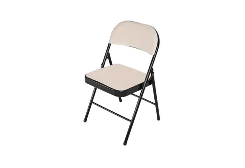 HTI-Living Klappstuhl Velvet Schwarz - Küchenstuhl und Campingstuhl mit robustem Metallgestell und samtiger Polsterung. Ideal für kleine Räume und als zusätzliche Bestuhlung bei Events, platzsparend klappbar.