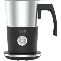 Adler AD 4497 Milchaufschäumer: Elektrischer Aufschäumer für perfekten Milchschaum - Milchaufschäumer in Silber, ideal für cremigen Milchschaum bis zu 120ml, perfekt für Kaffee-Liebhaber und Genießer.