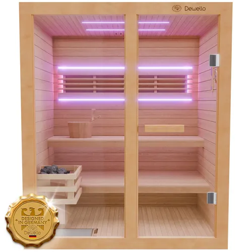 Dewello Finnische Sauna TOFINO 160x150