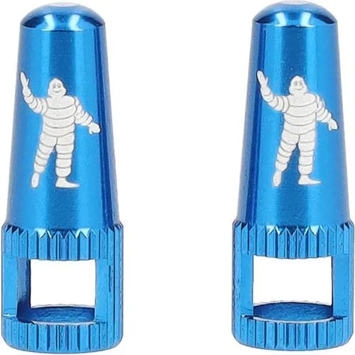 MICHELIN Unisex-Adult Valve CAPS Pair-Blue, Noir, Einheitsgröße