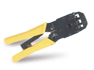 LogiLink WZ0003 Crimpzange - orange, präzise Verarbeitung für professionelle Kabelmontage