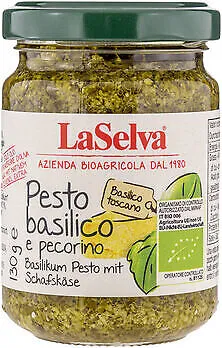 LaSelva 6x Basilikum Pesto mit Schafskäse - Würzpaste mit 100% nativem Olivenöl, ideal für mediterrane Gerichte und ein unverwechselbares Geschmackserlebnis.