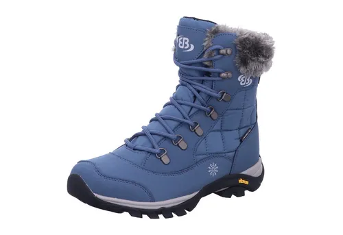 Brütting Damen Himalaya Schneestiefel, Blau, 38 EU - Wanderschuhe für Damen, ideal für kalte Wintertage mit isolierendem Obermaterial und rutschfester Gummisohle für besten Halt auf Schnee.
