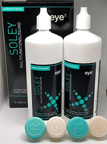 eye² soley Kombilösung für weiche Kontaktlinsen 2x360 ml Doppelpack