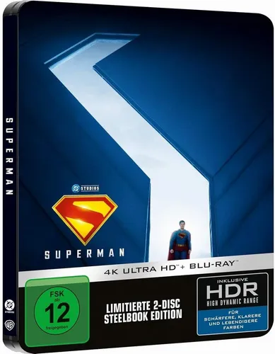 Superman 2025 Limited Steelbook Edition Cover B 4K UHD Blu-ray