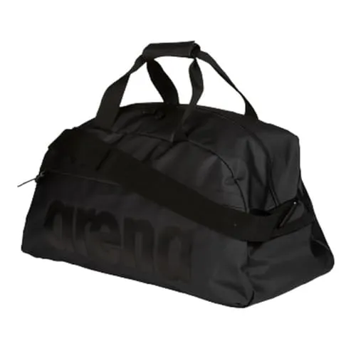 arena Erwachsene Sporttasche Duffle Team 40L All Black - Klassische Sporttaschen mit 40L Volumen, ideal für Sport, Freizeit und Reisen. Ausgestattet mit separater Tasche für nasse Kleidung und komfortablen Tragegriffen.