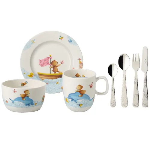 Villeroy & Boch Kinder Geschirr-Set 7 tlg. HAPPY AS A BEAR in schwarz von Villeroy & Boch