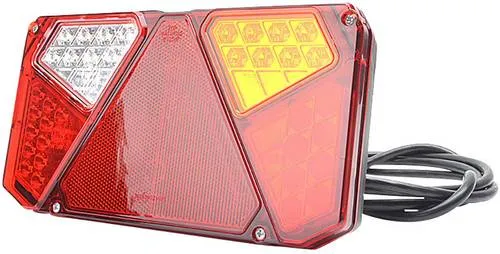 SecoRüt Anhänger-Rückleuchte mit offenen Kabelenden - Zubehör für Autoanhänger: Multifunktionale Rückleuchte mit Blinker, Bremslicht und Reflektor für optimale Sicherheit im Straßenverkehr.