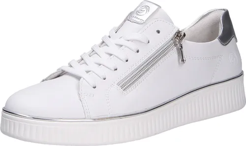 Remonte Damen Schnürer in Weiß, Größe 43 - Elegante Sneaker aus hochwertigem Glattleder, ideal für breite Füße (weite G). Mit atmungsaktivem Futter und auswechselbarem Fußbett für optimalen Komfort.