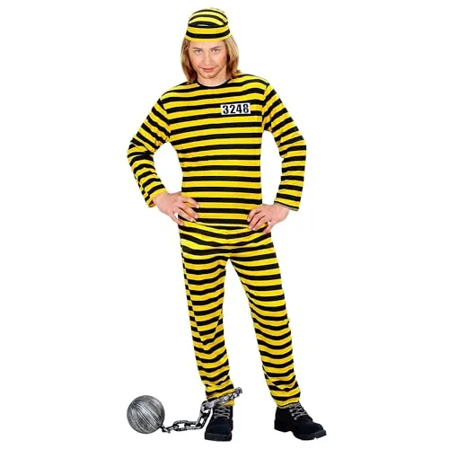 W WIDMANN MILANO Party Fashion - Kinderkostüm Häftling, Gefangener, Sträfling, Faschingskostüme, Karneval
