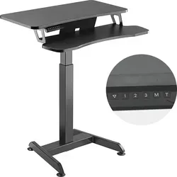 Höhenverstellbarer Elektrischer Schreibtisch Maclean MC-835 - Schreibtisch mit elektrischer Höhenverstellung von 72 cm bis 122 cm, ideal für ergonomisches Arbeiten und Flexibilität im Büro oder Home Office.