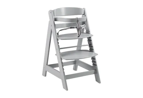 roba Treppenhochstuhl 'Sit Up Click' - Mitwachsender Hochstuhl aus Holz mit innovativem Klickverschluss, abnehmbaren Sicherheitsbügel und anpassbaren Sitzhöhen für Kinder bis 50kg. Ideal für jede Tischhöhe!