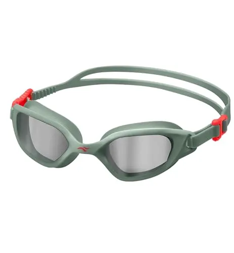 Aqua Speed EXCLIPSE Schwimmbrille für Training & Schwimmbad | Verspiegelt, UV-Schutz, Antibeschlag | Verstellbares Silikonband & Zubehör | Mikrofaserhandtuch | EXCLIPSE 08 Grau