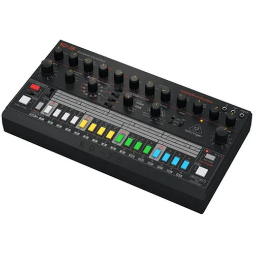 Behringer RD-78 Classic Analog Drum Machine - E-Drums mit 15 authentischen Drum-Sounds und 34 Rhythmus-Presets, perfekt für Musikproduktion und Live-Performance.