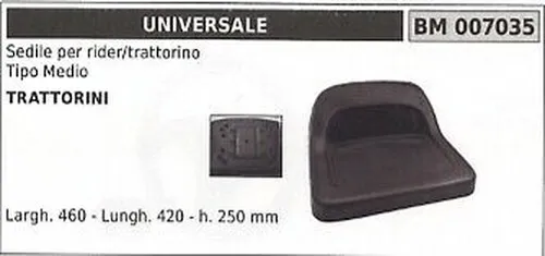 Sitz Aufsitzmäher Universelle Rider Breite 460 MM Länge 420 MM H.250 MM