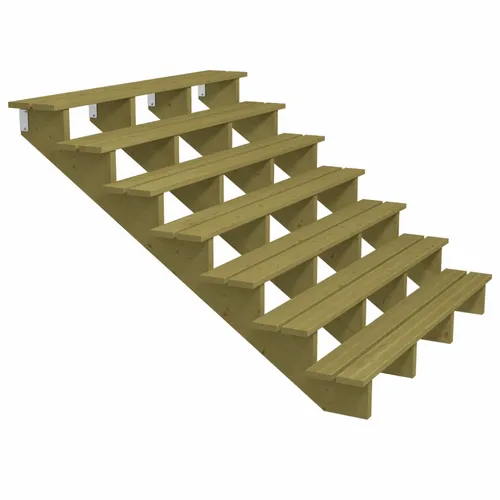 Plus A/S Terrassentreppe 7 Stufen – Druckimprägniert & Stabil