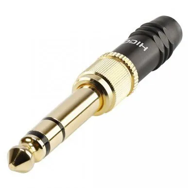 Hicon HI-J3563S - Klinken-Steckverbinder 3.5 mm, gerade Polzahl, robustes Metall für optimale Signalübertragung