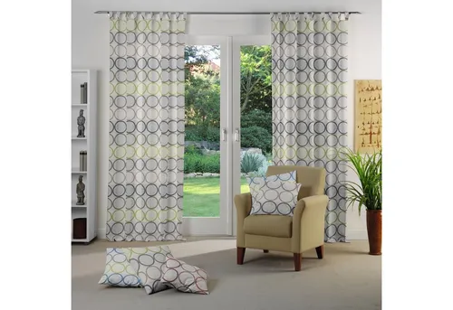 Wirth Vorhang Zirbello (1 St), Schlaufen, blickdicht, Jacquard