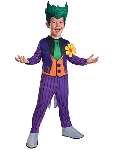 Rubie's Official DC The Joker Schurke, Kinderkostüm, Kindergröße Small, Alter 3-4 Jahre Halloween